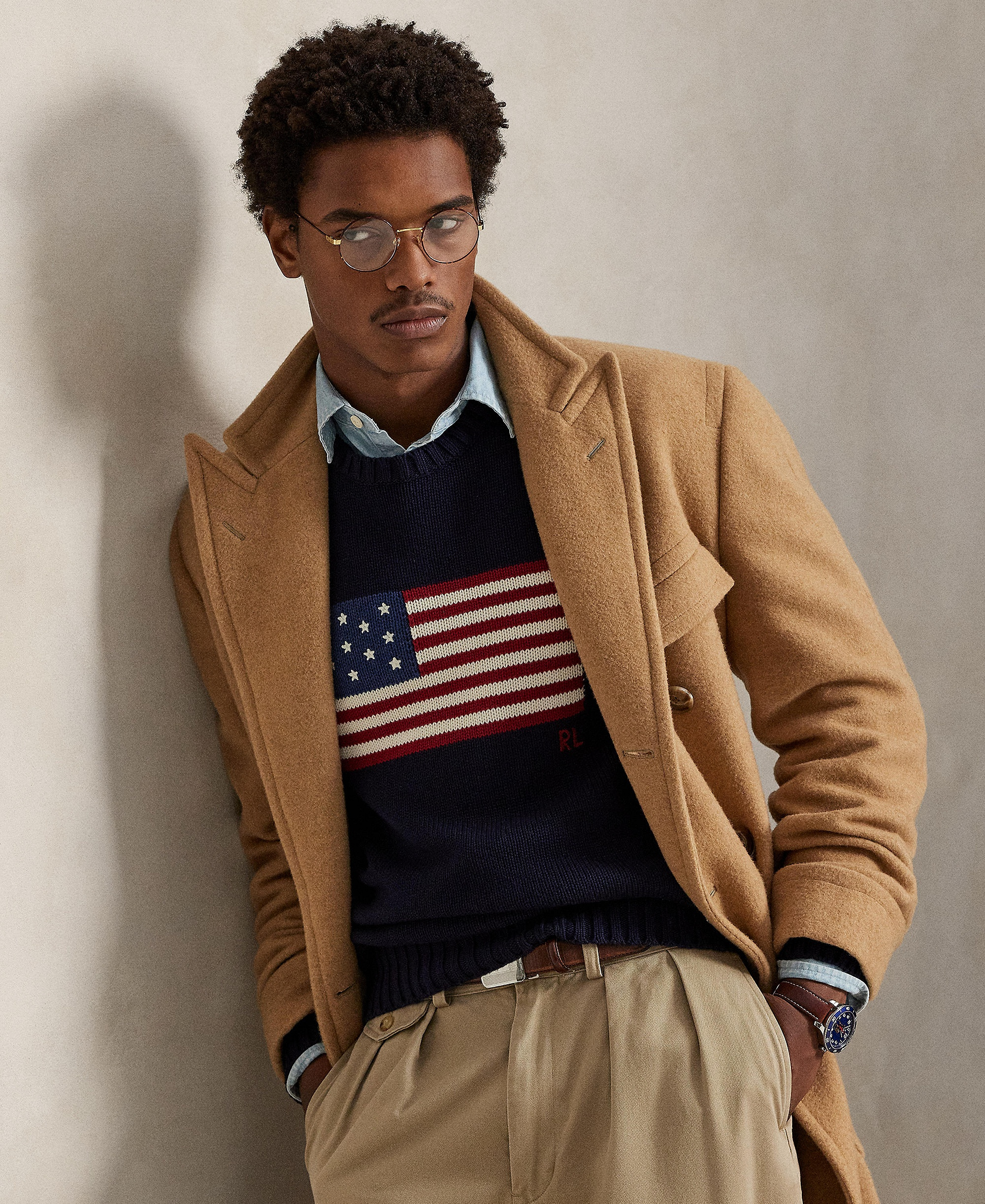 Polo Ralph Lauren Unisex The Iconic Flag Sweater - Blue