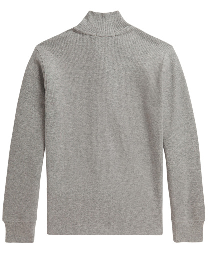 Polo Ralph Lauren Boys' 8-20 Estate Rib Quarter-Zip Sweater - Andover Heather