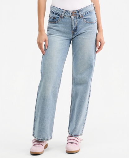 Levi's Women's Super-Low Double-Button Relaxed-Fit Denim Jean - Twisted Vibe