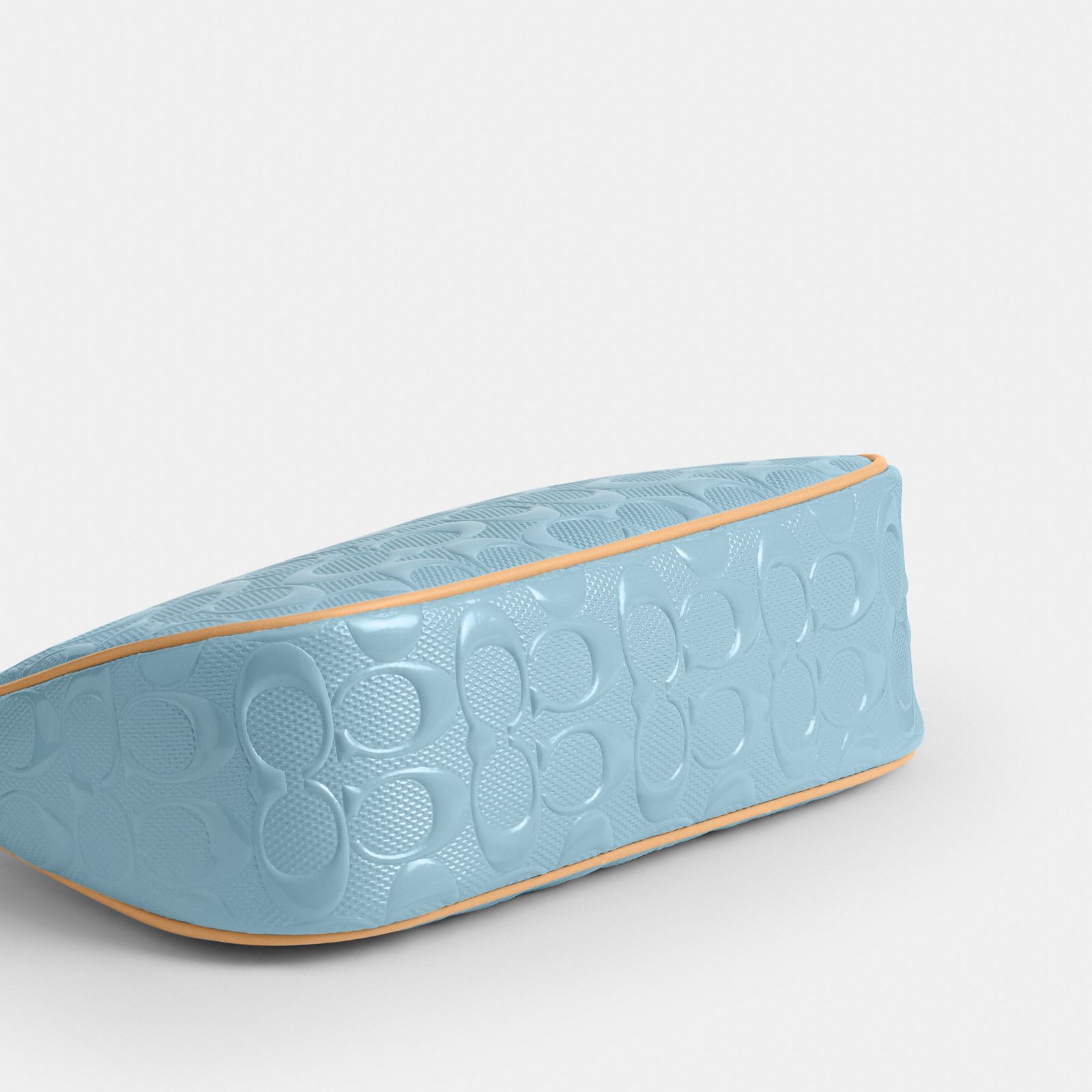 Teri Shoulder Bag In Signature Leather - Gold/Light Blue - view 7