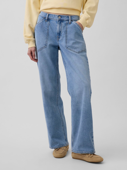 Low Rise '90s Loose Jeans - Medium indigo wash