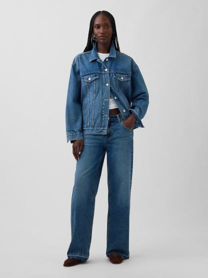 Low Rise '90s Loose Jeans - Medium wash