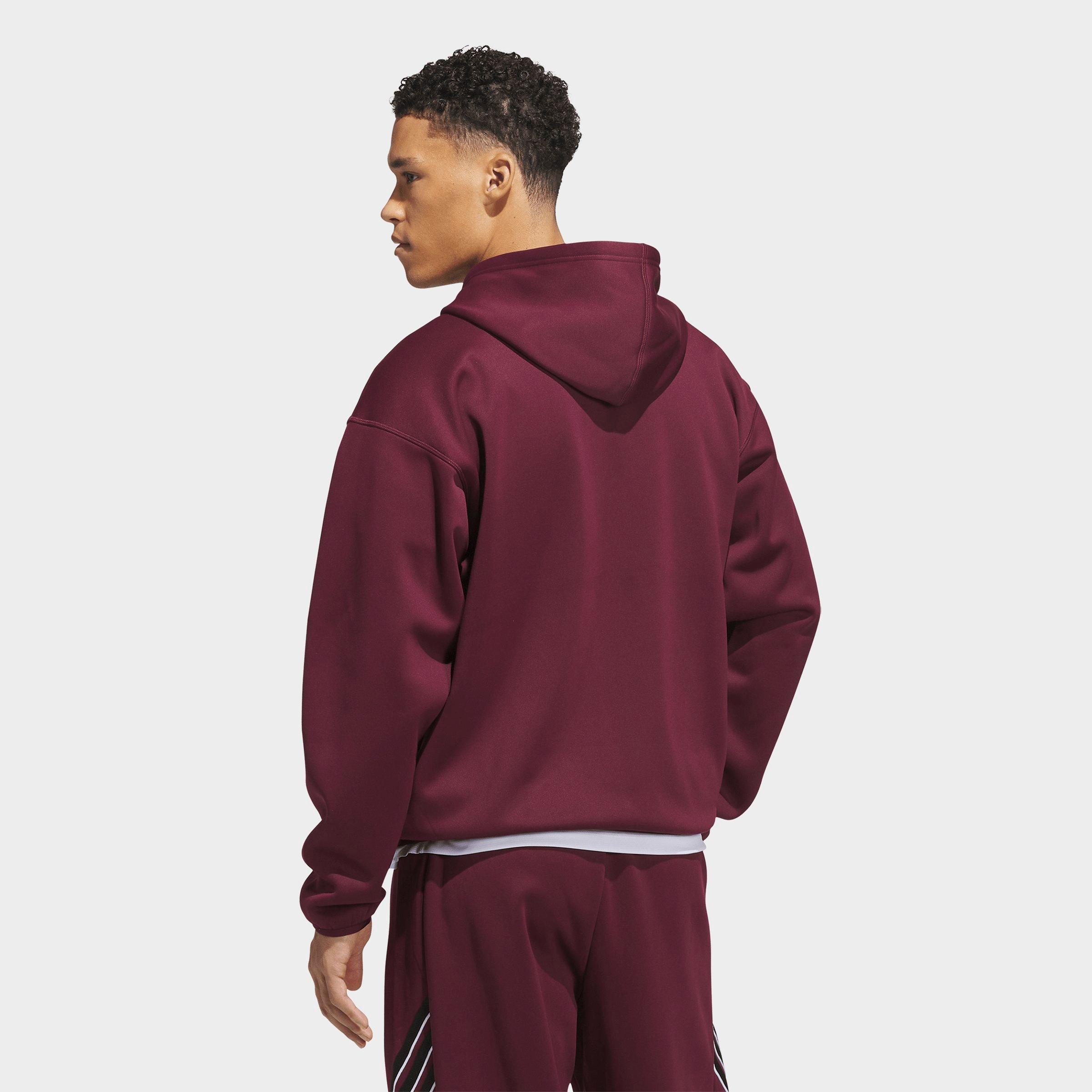 Men's adidas Basketball Crazy Warm Full-Zip Hoodie - Maroon