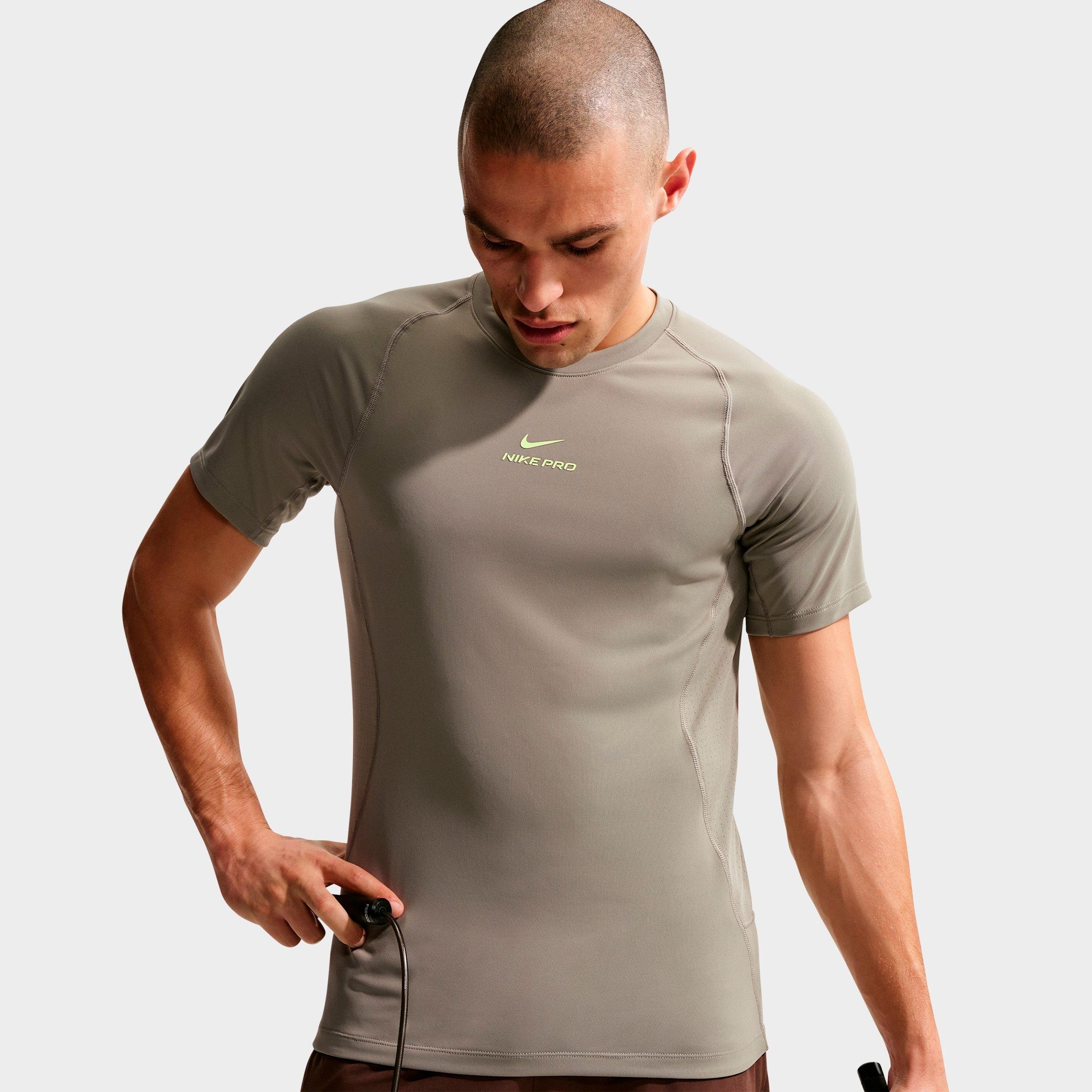 Men's Nithtke Pro Dri-FIT Training Top - Light Army/Light Liquid Lime