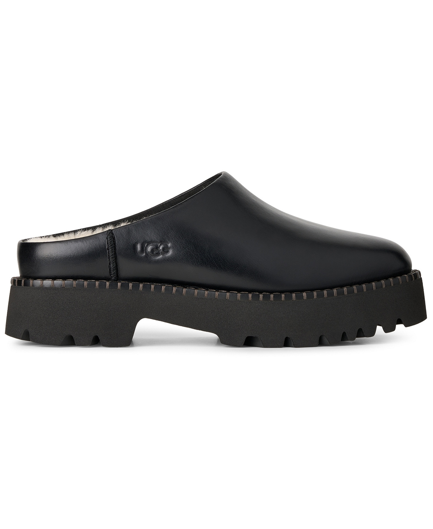 UGG® Women's Uptowner Slip-On Mule Clogs - Black Leather