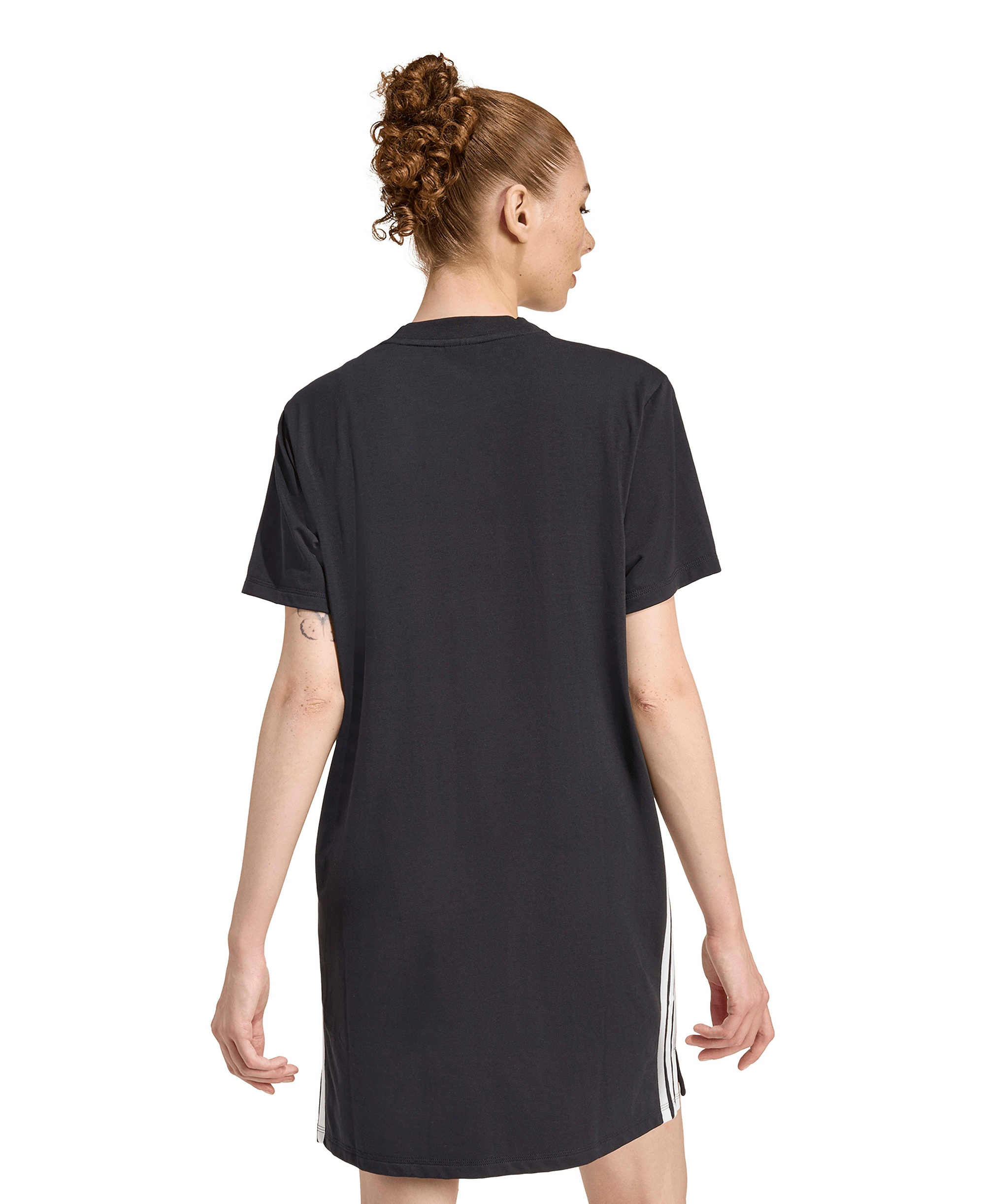 adidas Women's 3-Stripes Crewneck T-Shirt Dress - Black