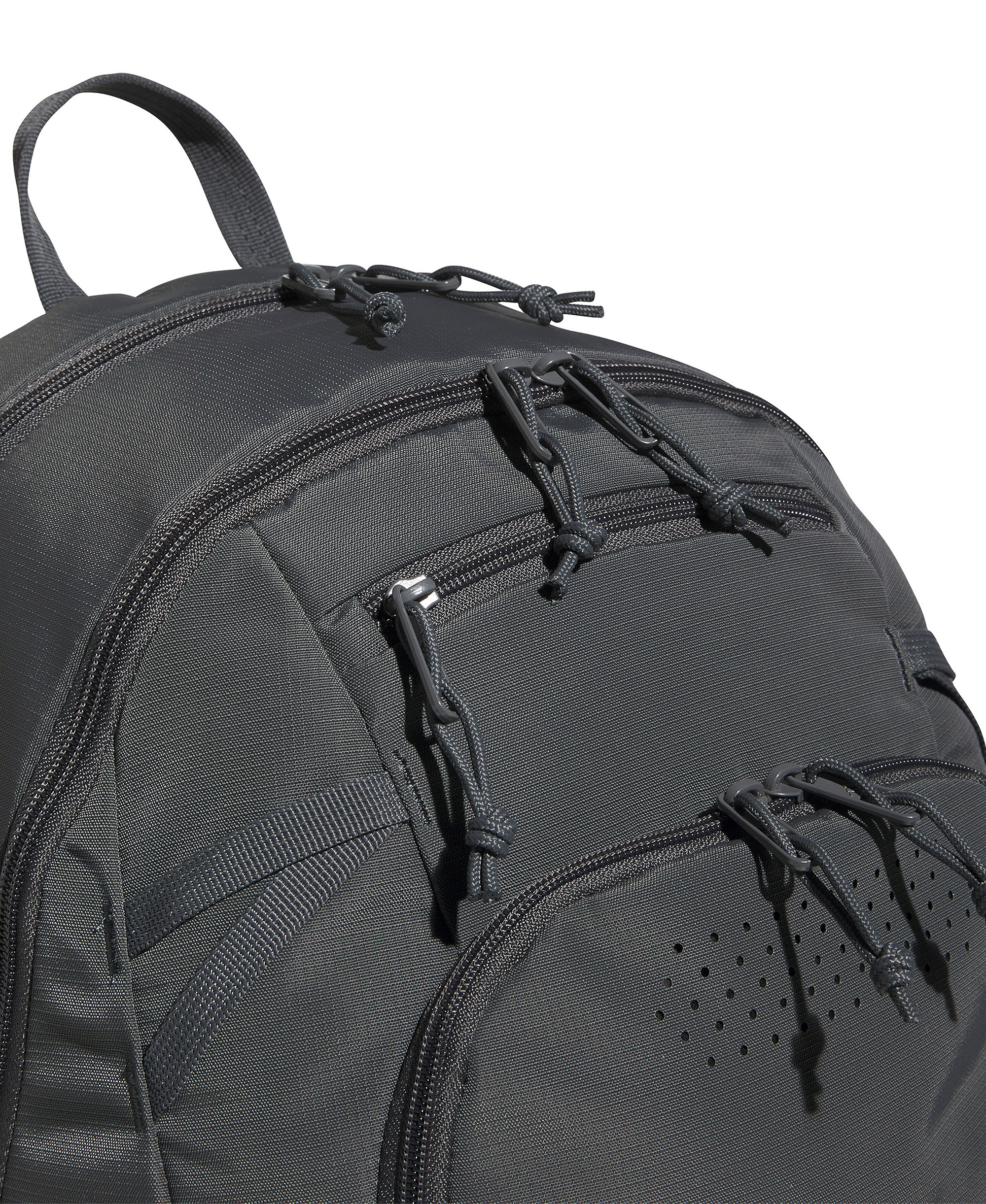 adidas Men's Multiple Zippered Pockets Backpack Messenger - Team Dark Gray