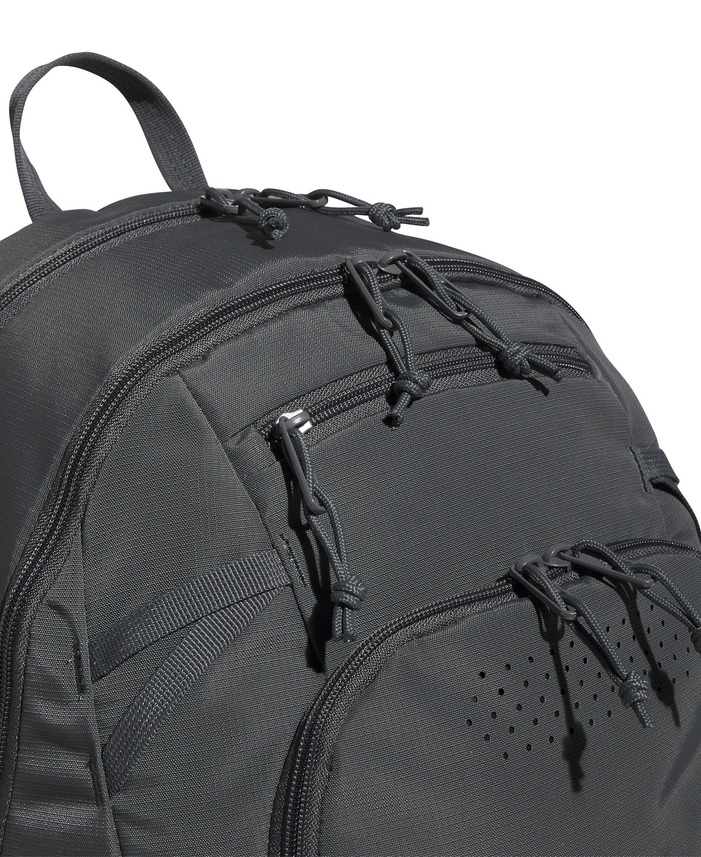 adidas Men's Multiple Zippered Pockets Backpack Messenger - Team Dark Gray