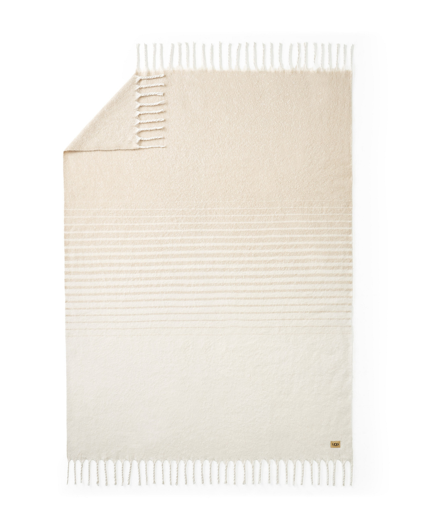 UGG® Bayle Faux Mohair Throw, 50" x 70" - White pepper, Snow