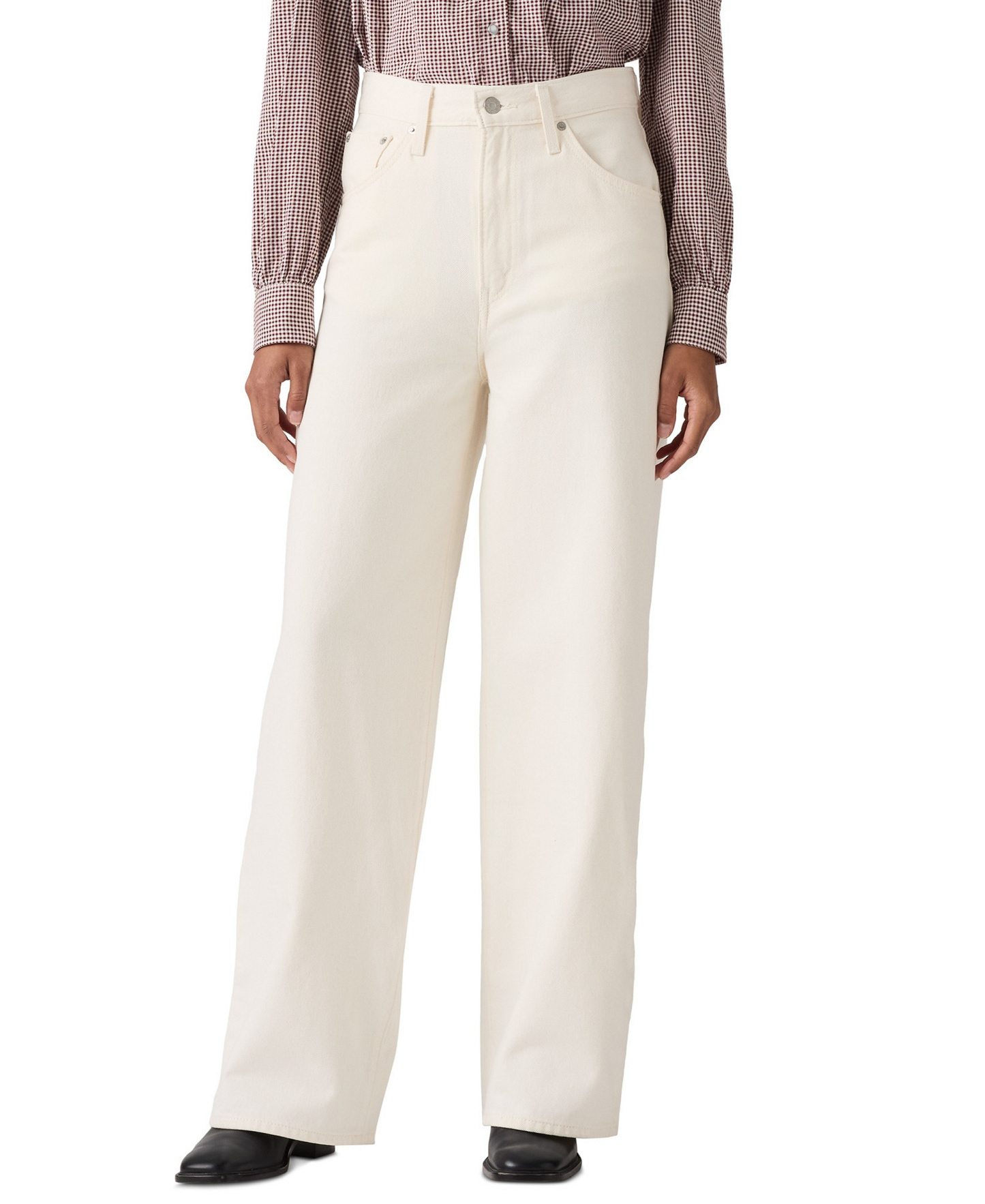 Levi's Women's Cinch-Waist Lightweight Baggy Jeans - Blank Impact