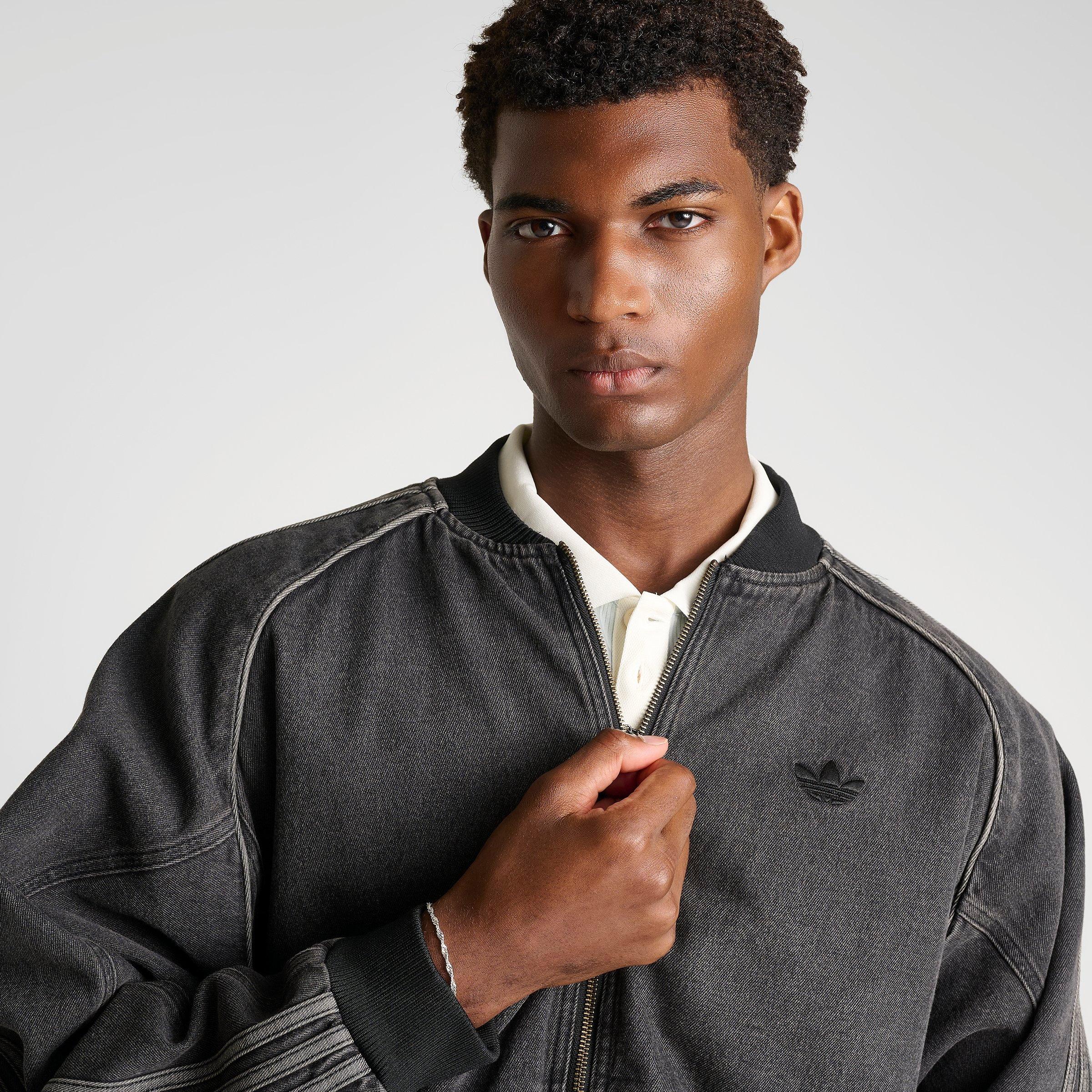 Men's adidas Originals SST Denim Full-Zip Track Top - True Black Denim