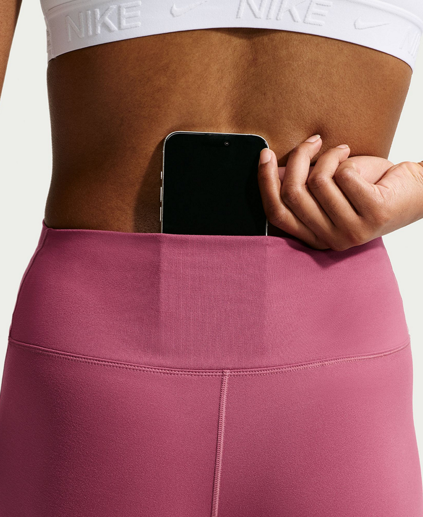 Nike Women's High-Waisted Flared Leggings - Pink Smoke/White