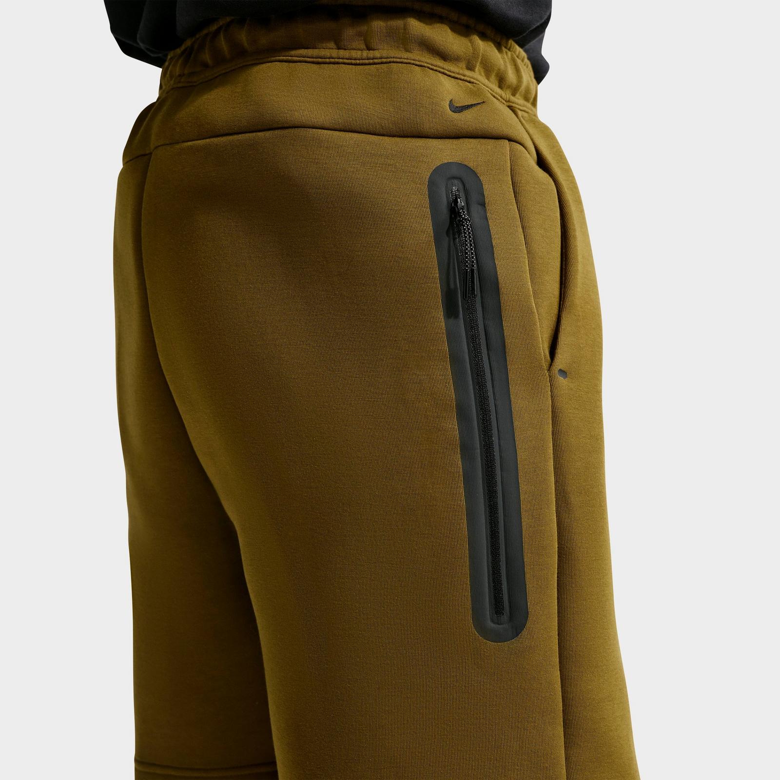 Men's Nike Tech Fleece Shorts - Olive Flak/Black