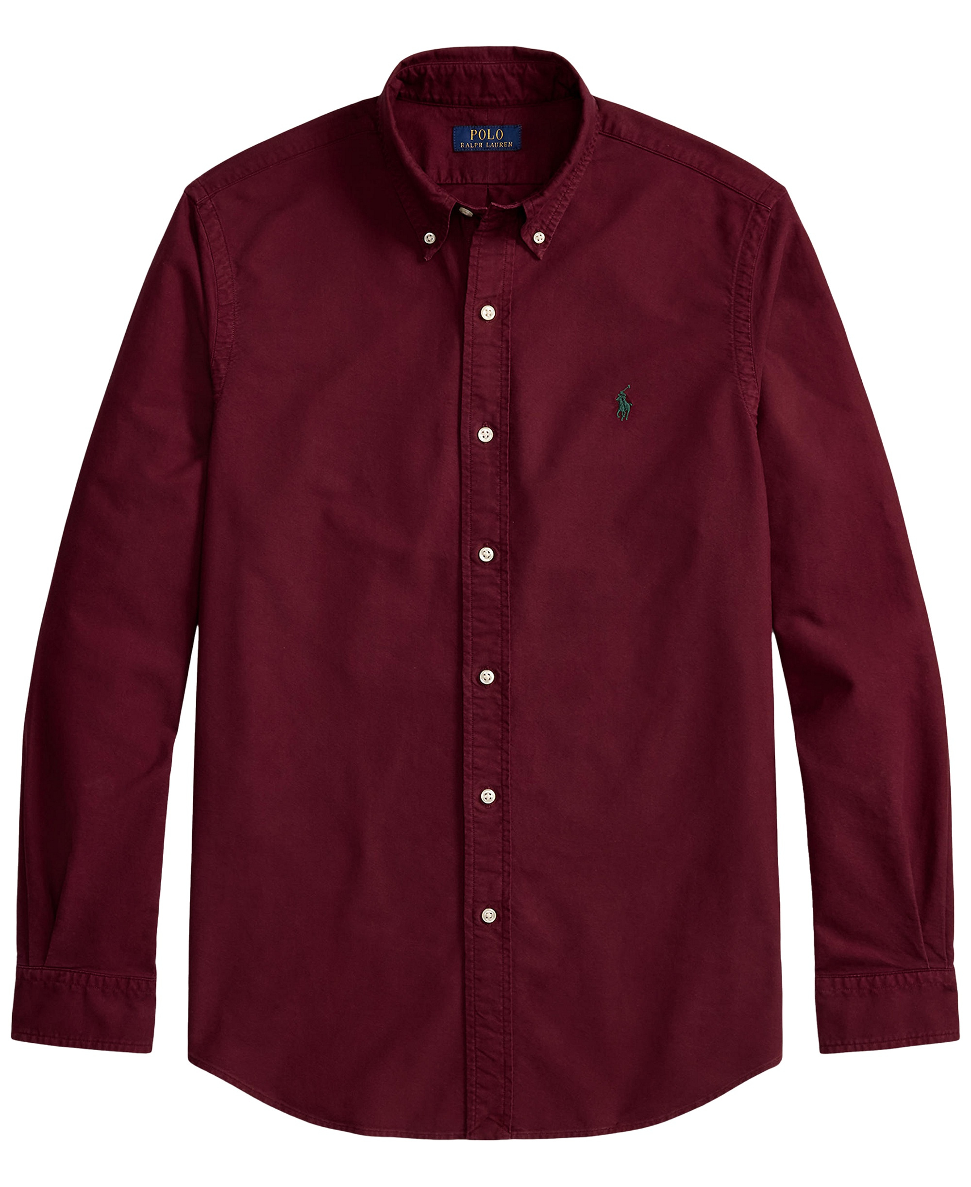 Polo Ralph Lauren Men's Garment-Dyed Oxford Shirt - Classic Wine