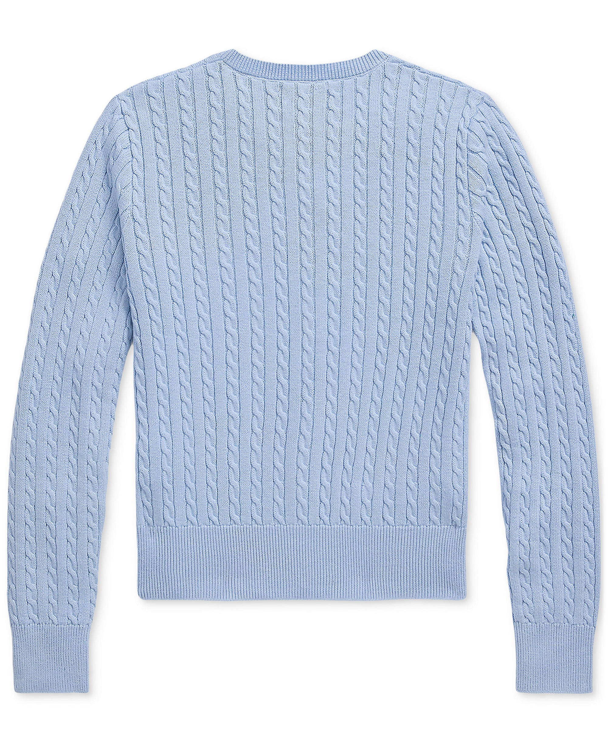 Polo Ralph Lauren Girls' 7-16 Mini-Cable Cardigan - Blue