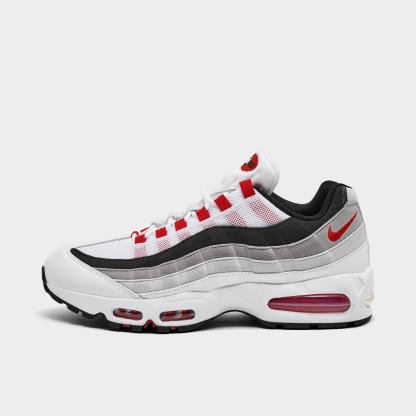 Men's Nike Air Max 95 Big Bubble Casual Shoes - White/Comet Red/Neutral Grey/Medium Grey/Black