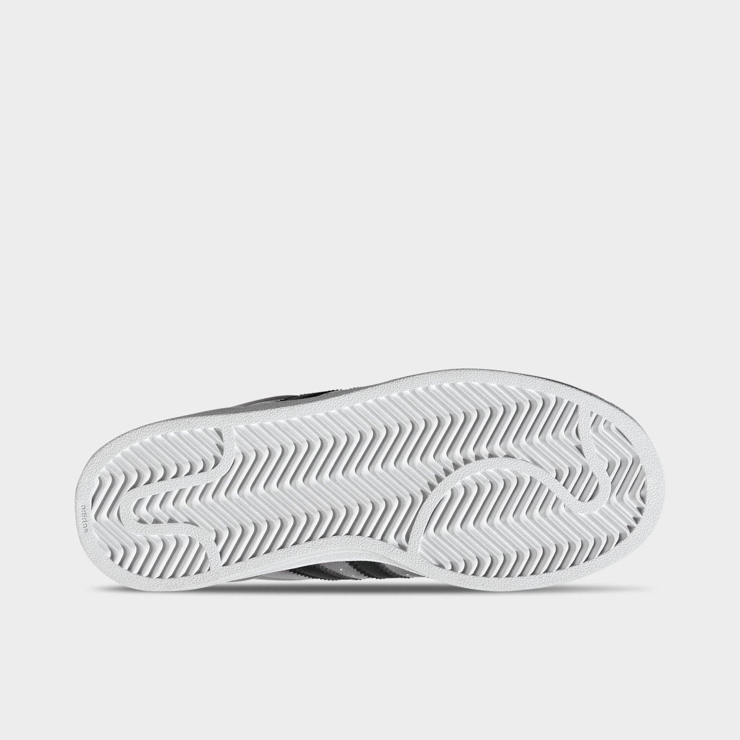Big Kids' adidas Originals Superstar II Casual Shoes - Silver Metallic/Core Black/Silver Metallic - Bottom view