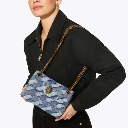 Kurt Geiger London Mini Denim Kensington Bag - Blue - view 2