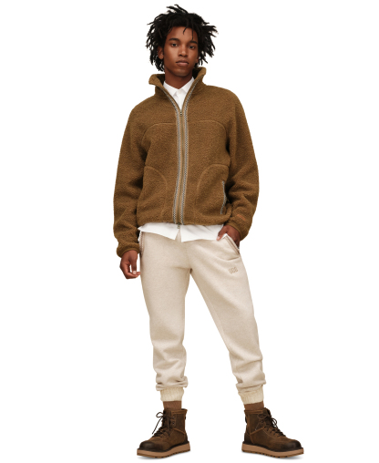 UGG® Men's UGGbraid Full-Zip Hooded Jacket - Coffee Grounds