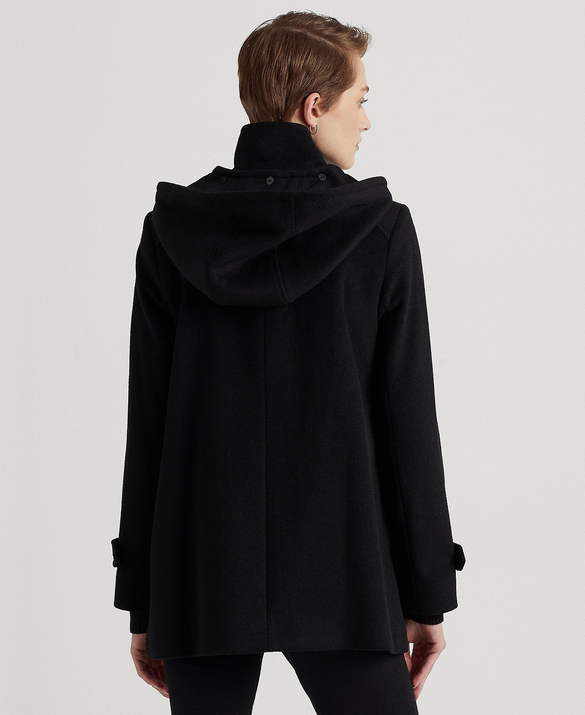 Lauren Ralph Lauren Women's Icon Hooded A-Line Coat, Created for Macy's - Black
