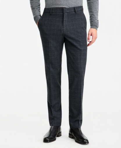 Tommy Hilfiger Men's Modern-Fit Stretch Dress Fall Pants - Blue/grey