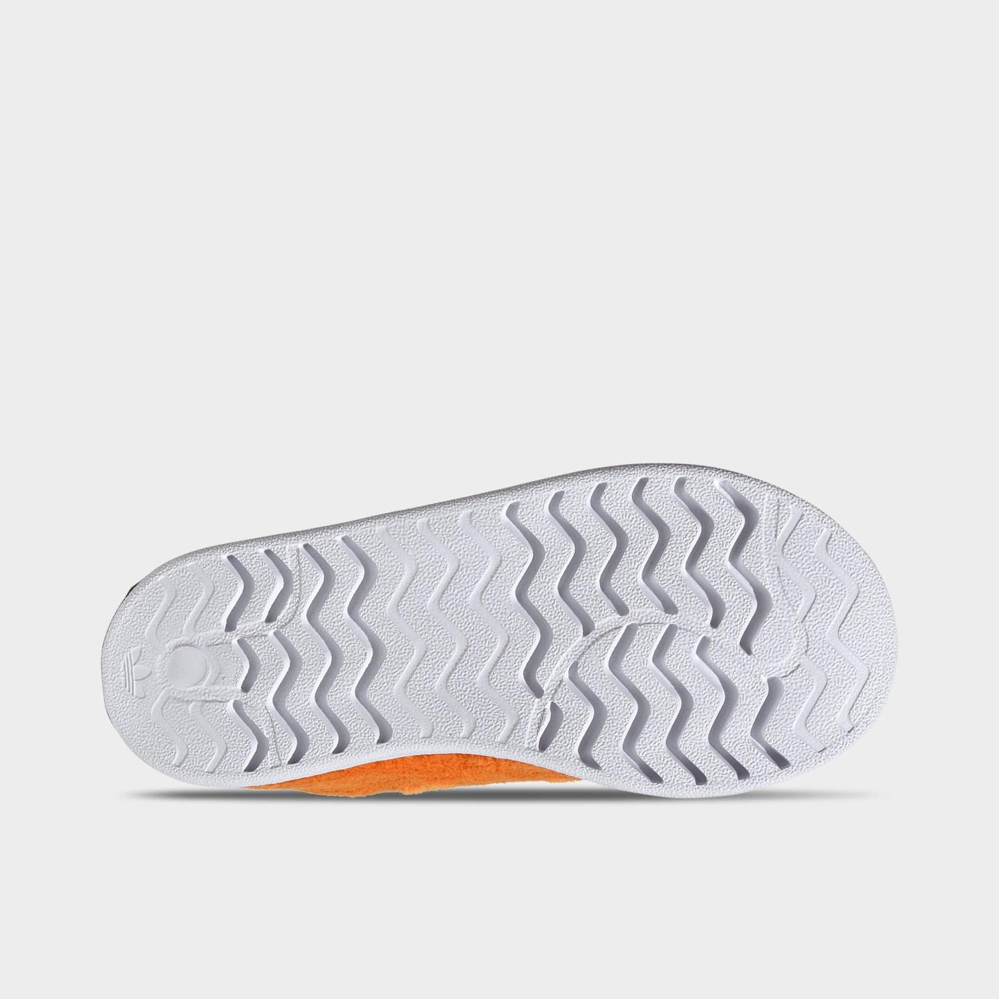 Little Kids' adidas x Pokemon Superstar Quickon Casual Shoes - Orange/Cloud White/Equipment Green - Bottom view