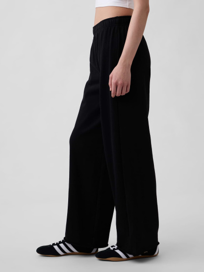 Mid Rise VintageSoft Terry Loose Sweatpants - True black