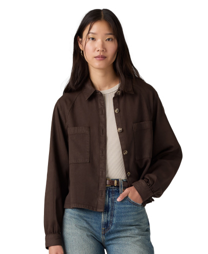 Levi's Women's Long-Sleeve Utility Crop Top - Java Gd