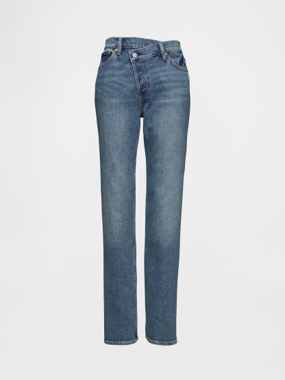 High Rise '90s Slim Straight Jeans - Blue vintage tint