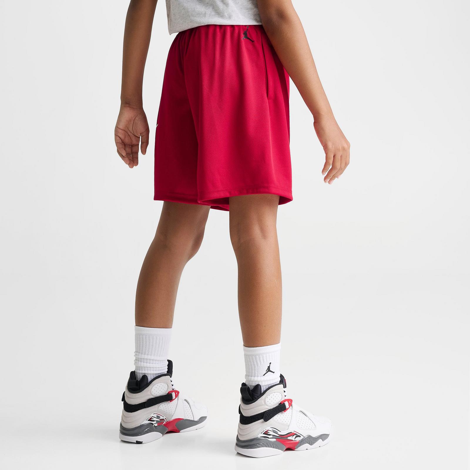 Big Kids' Jordan Jumpman Swoosh Mesh Shorts - Gym Red - view 4