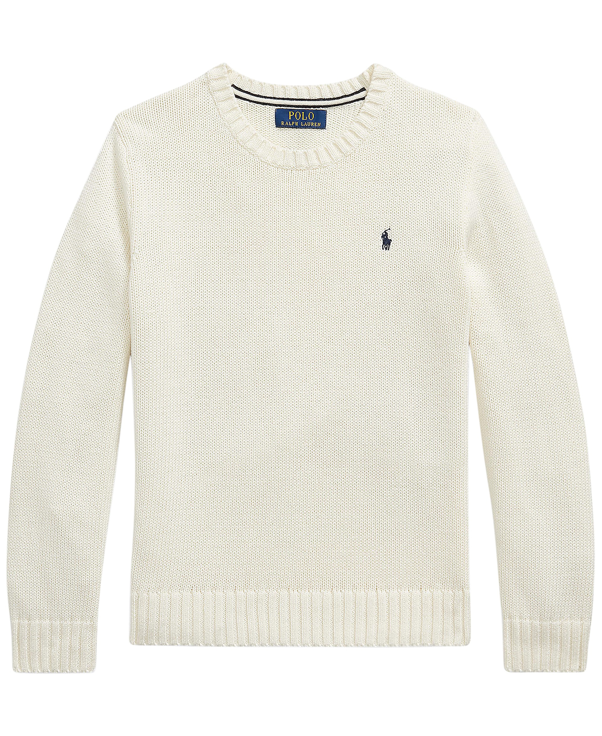 Polo Ralph Lauren Boys' 8-20 Cotton Crewneck Sweater - Clubhouse Cream