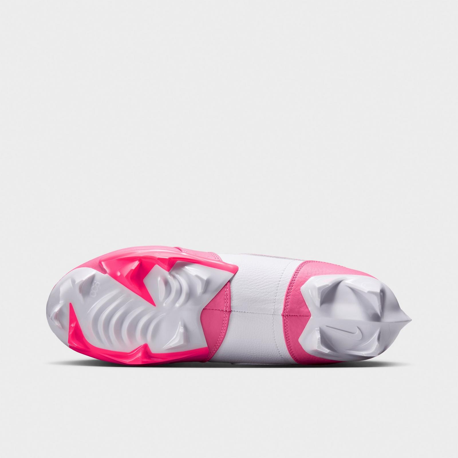 Men's Jordan 1 Low TD Football Cleats - Digital Pink/White - view 6