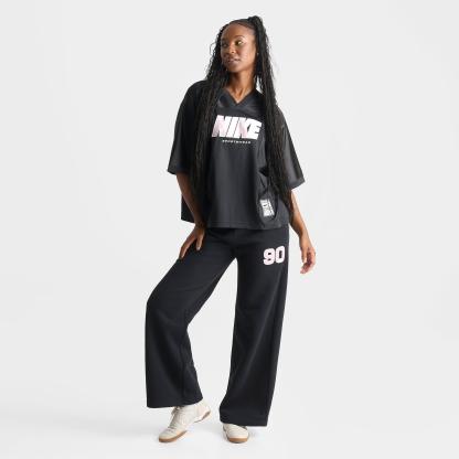 Women's Nithtke Sportswear Oversized Short-Sleeve Graphic Jersey - Black/Pink Foam