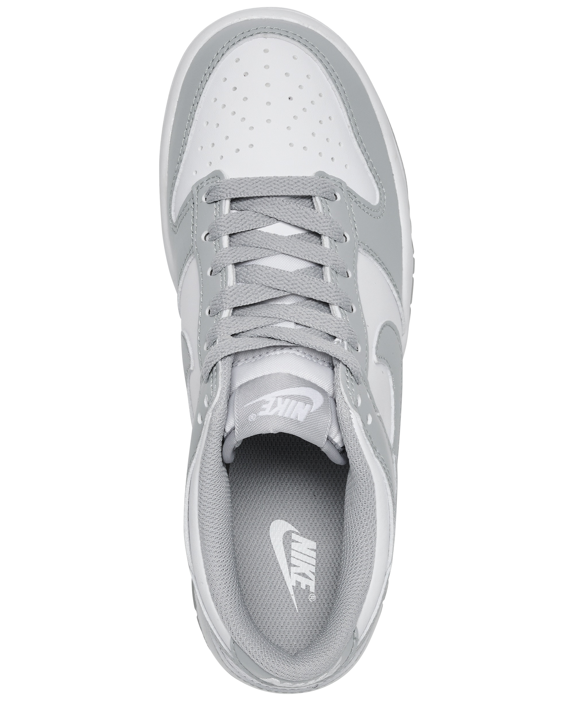 Nike Little Kids Dunk Low Casual Sneakers from Finish Line - White, Light Sky Grey