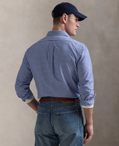 Polo Ralph Lauren Men's Custom Fit Oxford Shirt - Blue/white