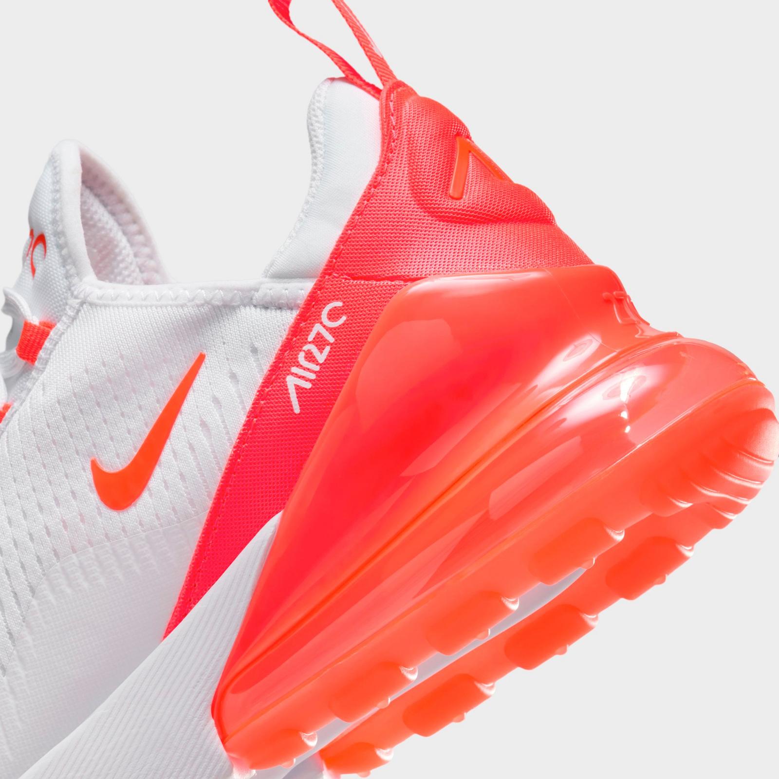 Women's Nike Air Max 270 Casual Shoes - White/Bright Crimson/White