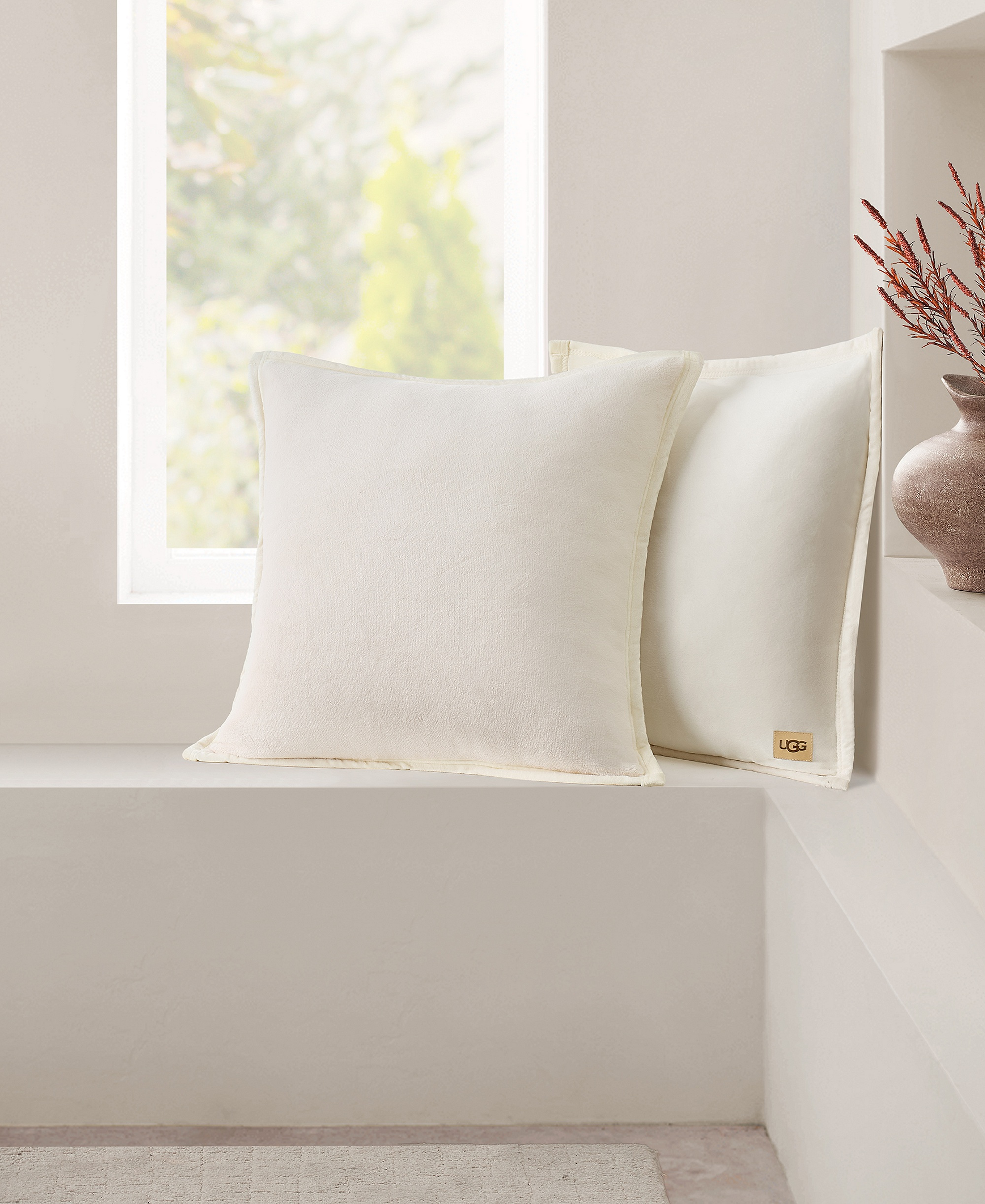 UGG® Coco 2-Pack Decorative Pillow, 20" x 20" - Mustard Seed