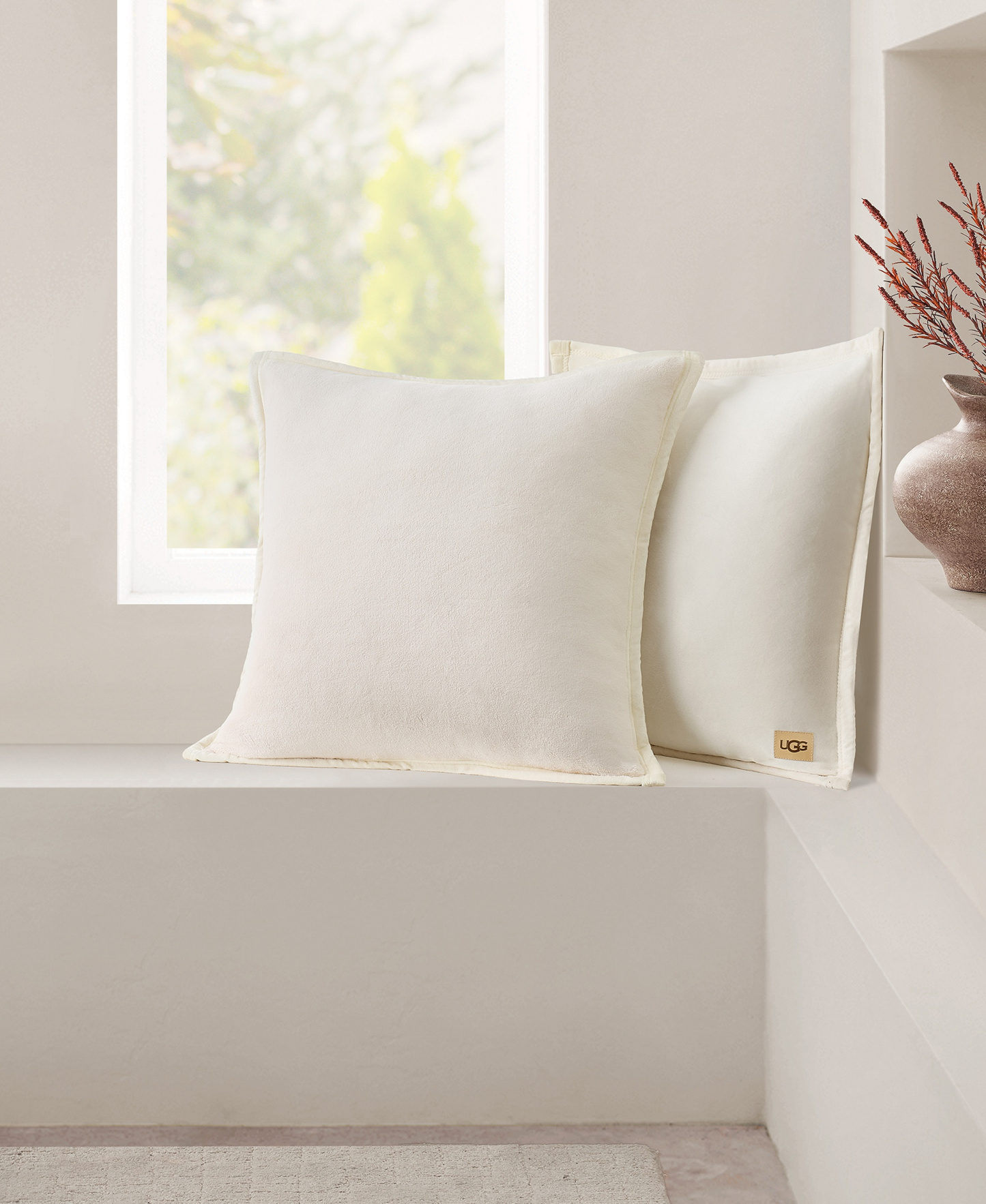 UGG® Coco 2-Pack Decorative Pillow, 20" x 20" - Mustard Seed