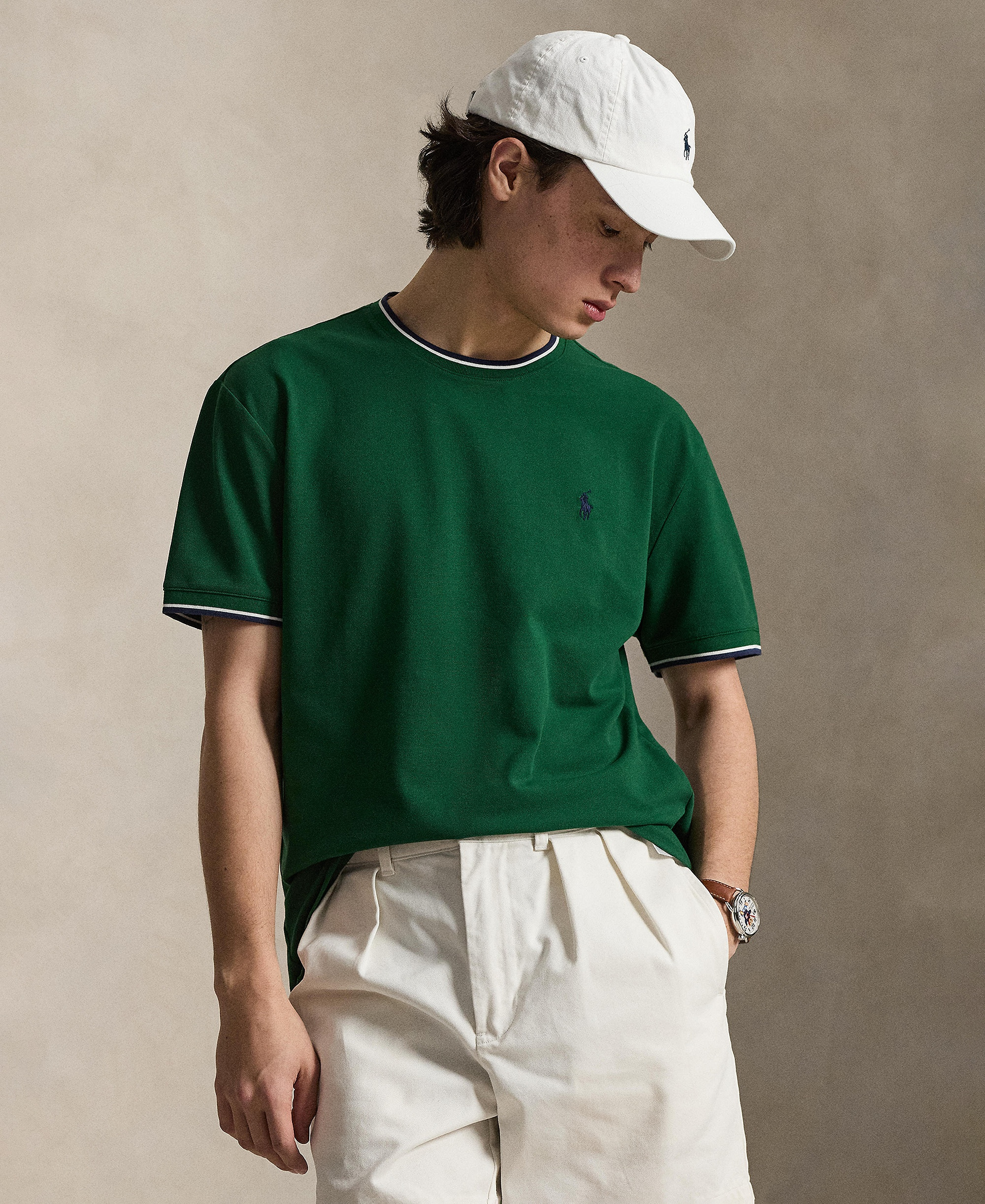 Polo Ralph Lauren Men's Classic-Fit Stretch Mesh T-Shirt - New forest