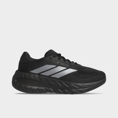 Men's adidas Adipure Shift Running Shoes - Core Black/Iron Metallic/Core Black - Left shoe facing left. Outside of the shoe.