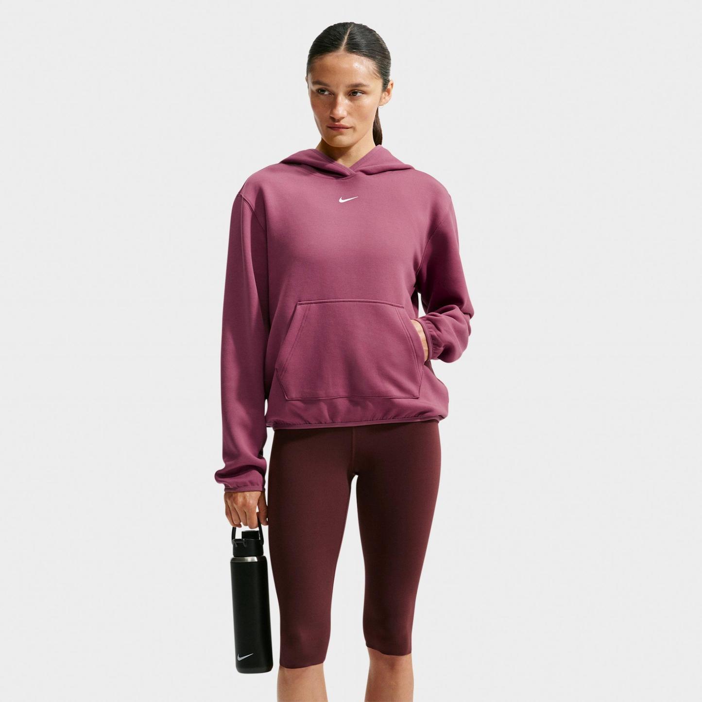 Women's Nithtke Studio Fleece Sport Dri-FIT Pullover Hoodie - Pink Smoke/White