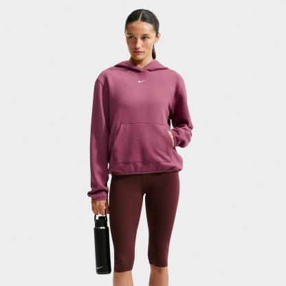 Women's Nithtke Studio Fleece Sport Dri-FIT Pullover Hoodie - Pink Smoke/White