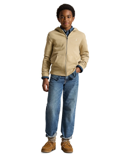 Polo Ralph Lauren Boys' 8-20 Fleece Full-Zip Hoodie - Classic Khaki