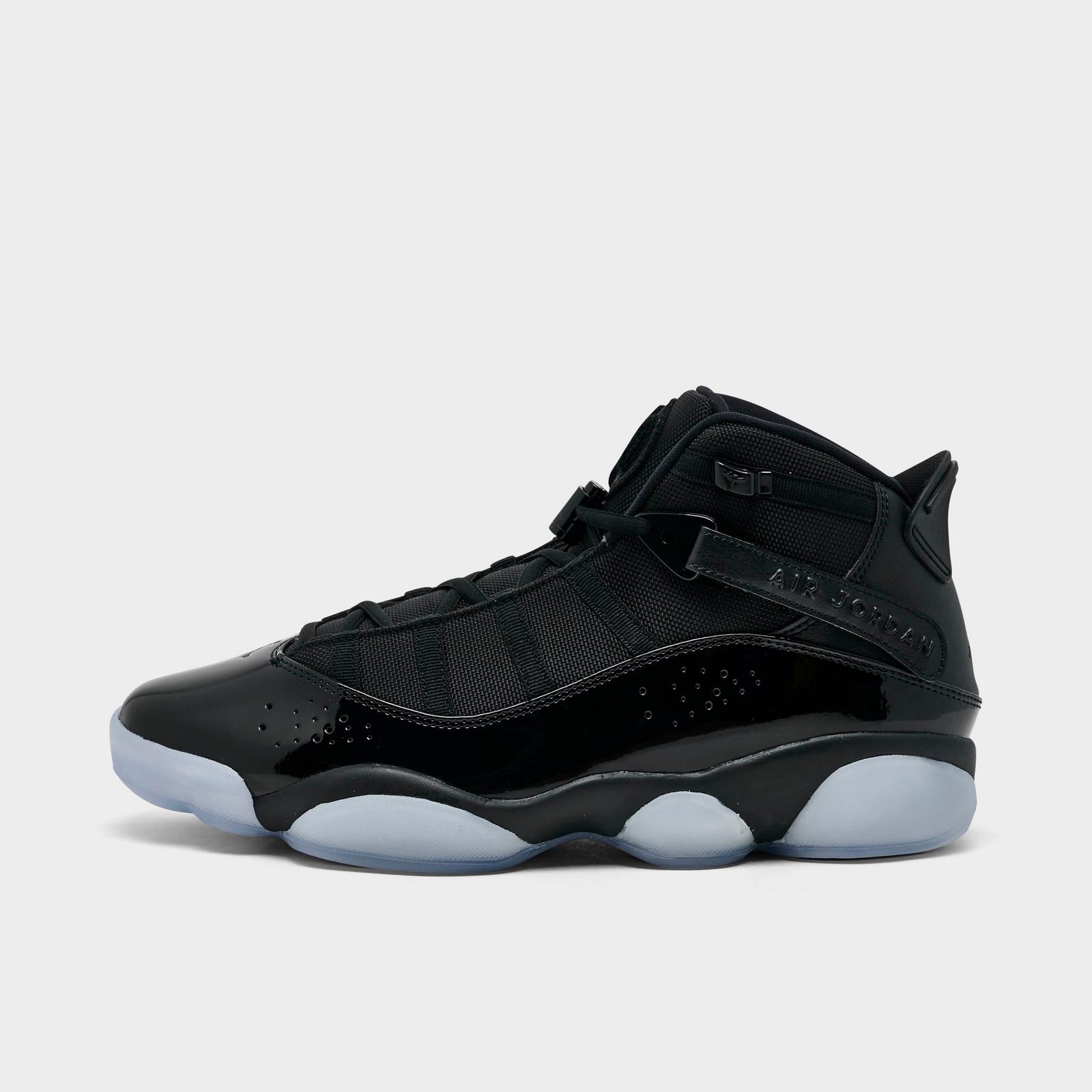 Men's Air Jordan 6 Rings Basketball Shoes - Black/White/Black - view 1