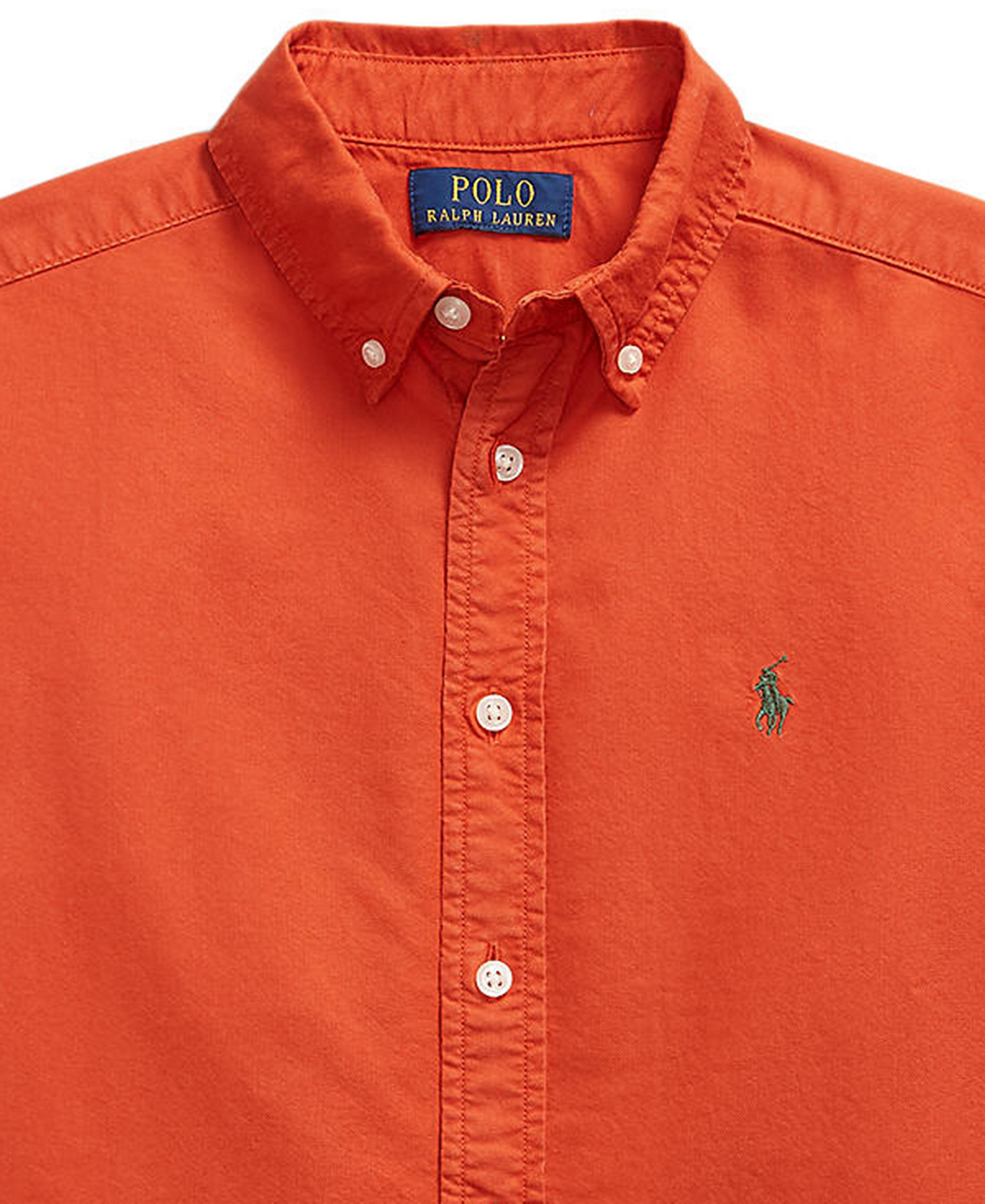 Polo Ralph Lauren Big Boys Garment-Dyed Cotton Oxford Shirt - Varsity Orange