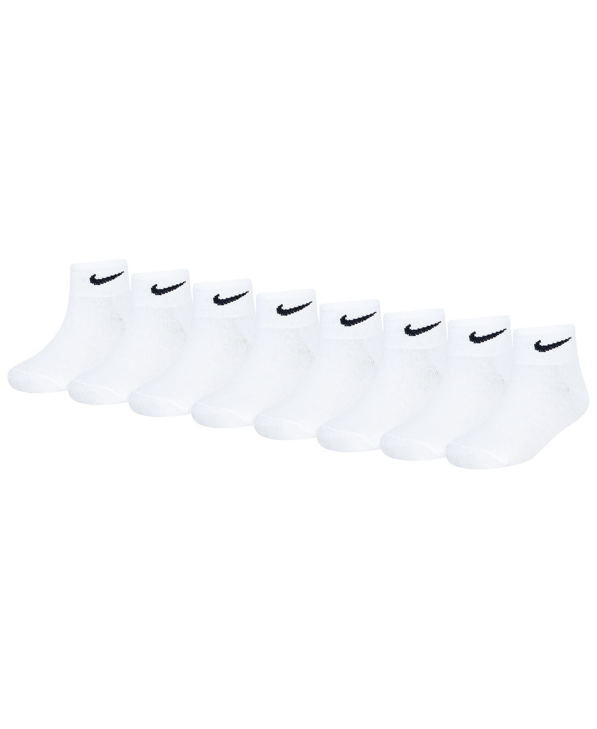 Nike Boys' and Girls' 5-7 Ankle Socks, 8-Pack - White