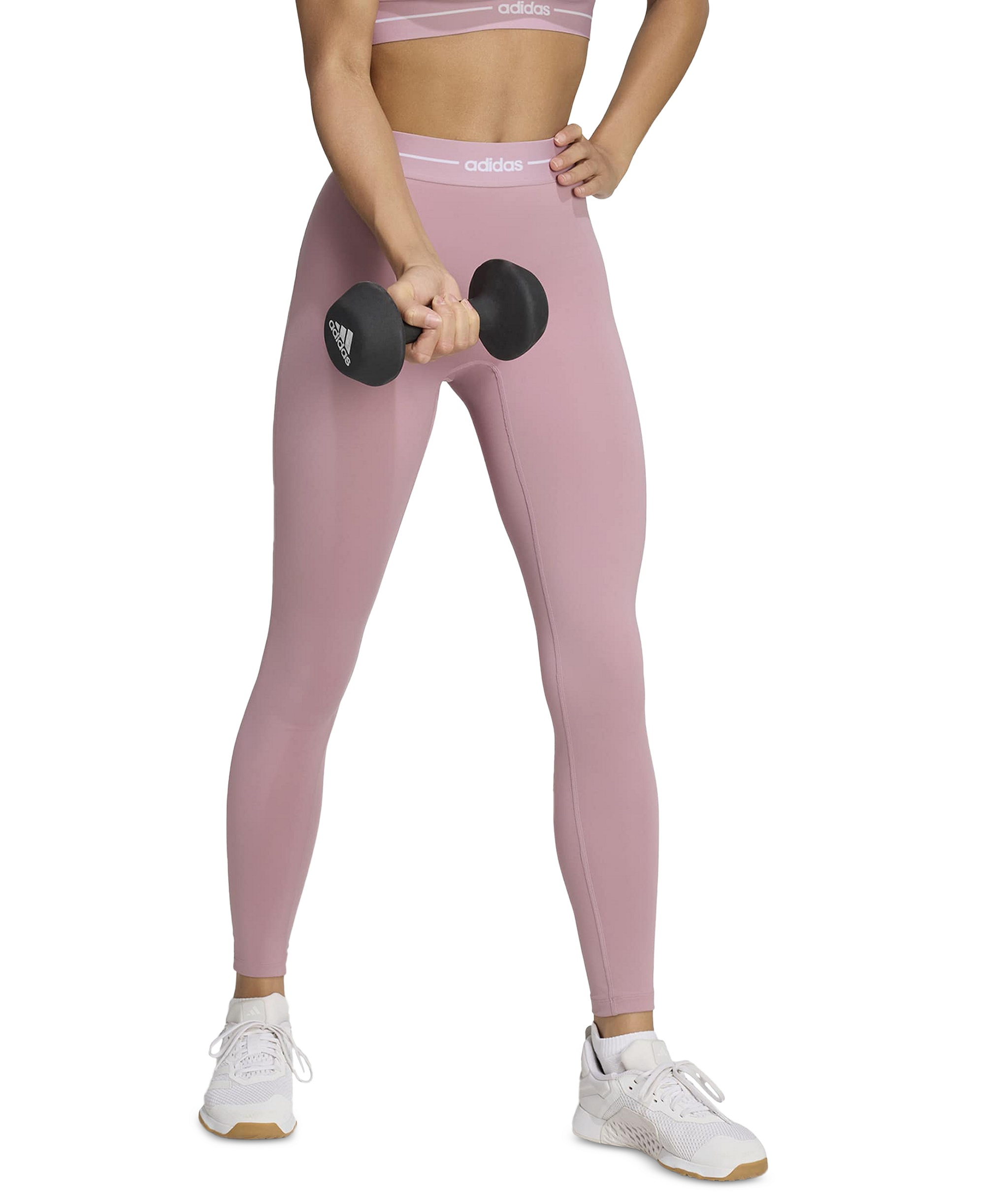 adidas Women's Hyperglam Full Length Training Tight Pants - Magic Mauve