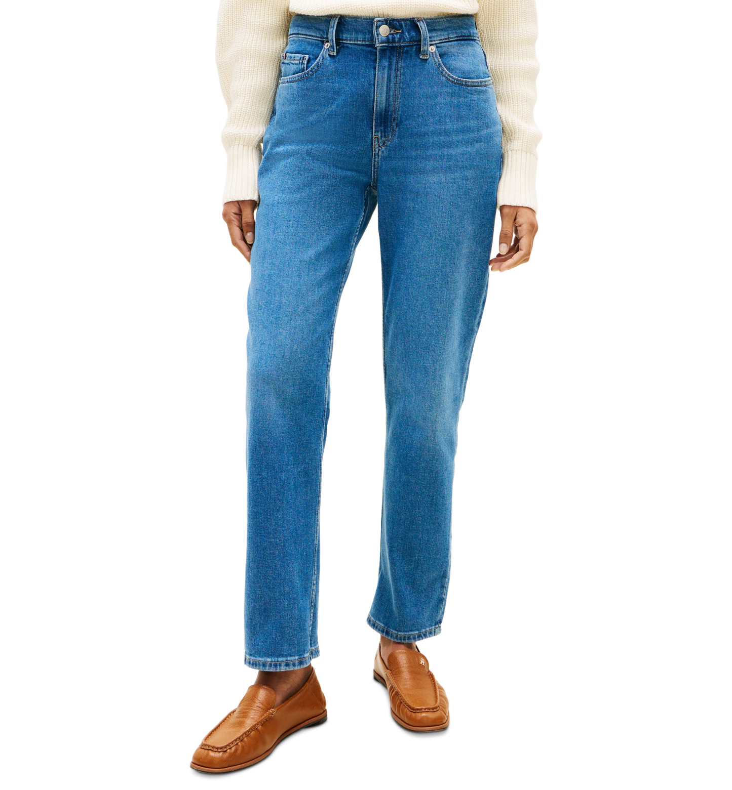 Tommy Hilfiger Women's Classic Straight Jeans - Nos Mid Blue