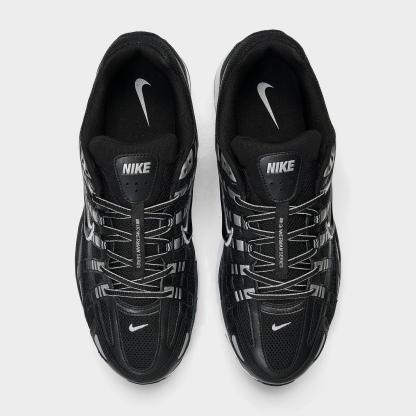 Men's Nike P-6000 Casual Shoes - Black/White/Metallic Silver/Black