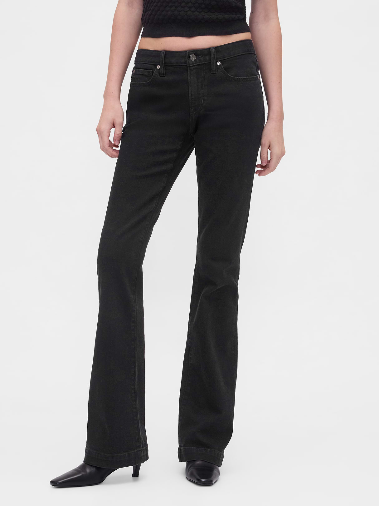 Low Rise Long & Lean Jeans - Black wash
